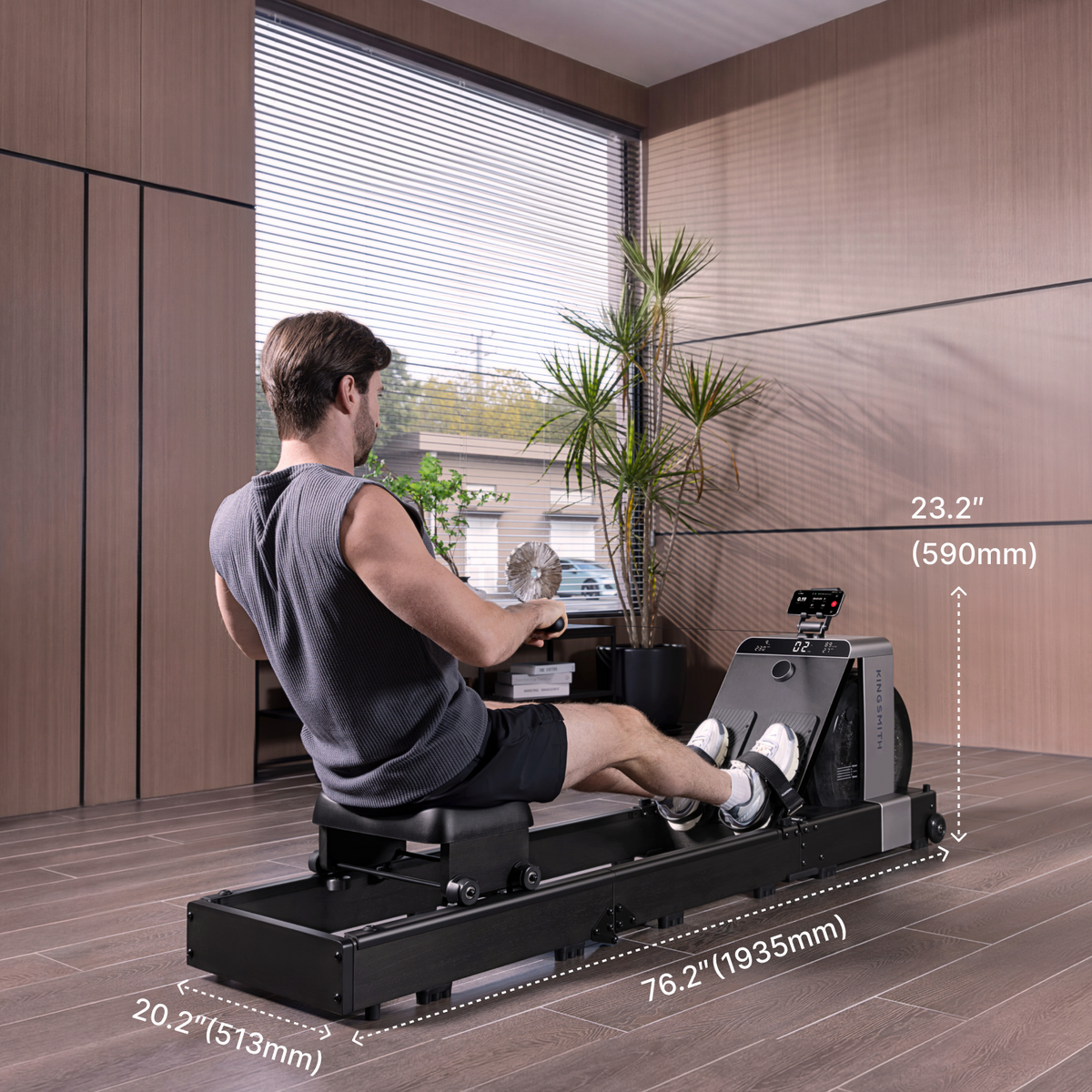 WM20 KingSmith Tri-fold Water Rowing Machine