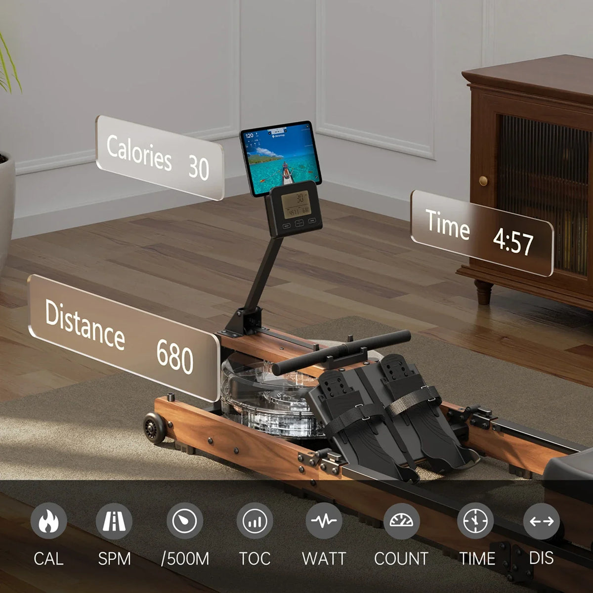 WR3L KingSmith Tri-fold Water Rowing Machine